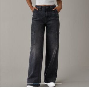 American Eagle Black Wash Baggy Jeans NWOT